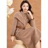 Kebeier Elegant Snowflake Velvet Two-Piece Skirt Set