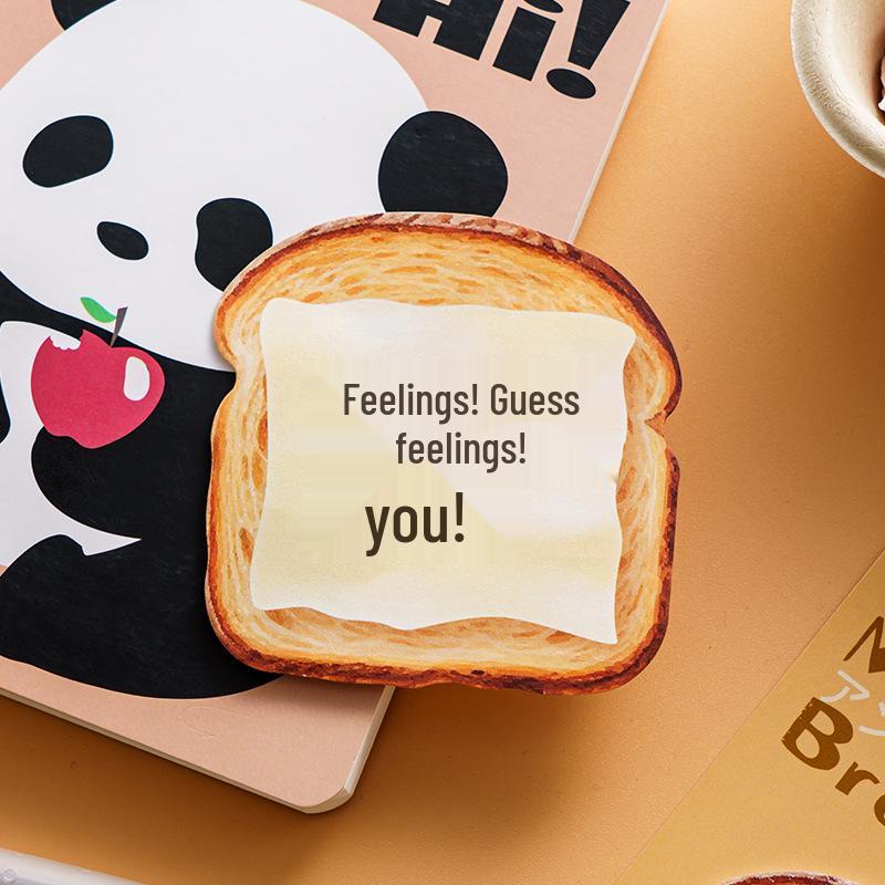High-Grade Creative Bread Simulation Sticky Notes for Reminders, Reusable & Perfect for Small Gifts