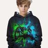 Abbigliamento per bambini Ragazzi Felpe con cappuccio Manica lunga Stampa 3D Gamepad Bambini Primavera Autunno Vestiti Casual All'aperto Elegante Ragazzo Ragazza Vestiti Top