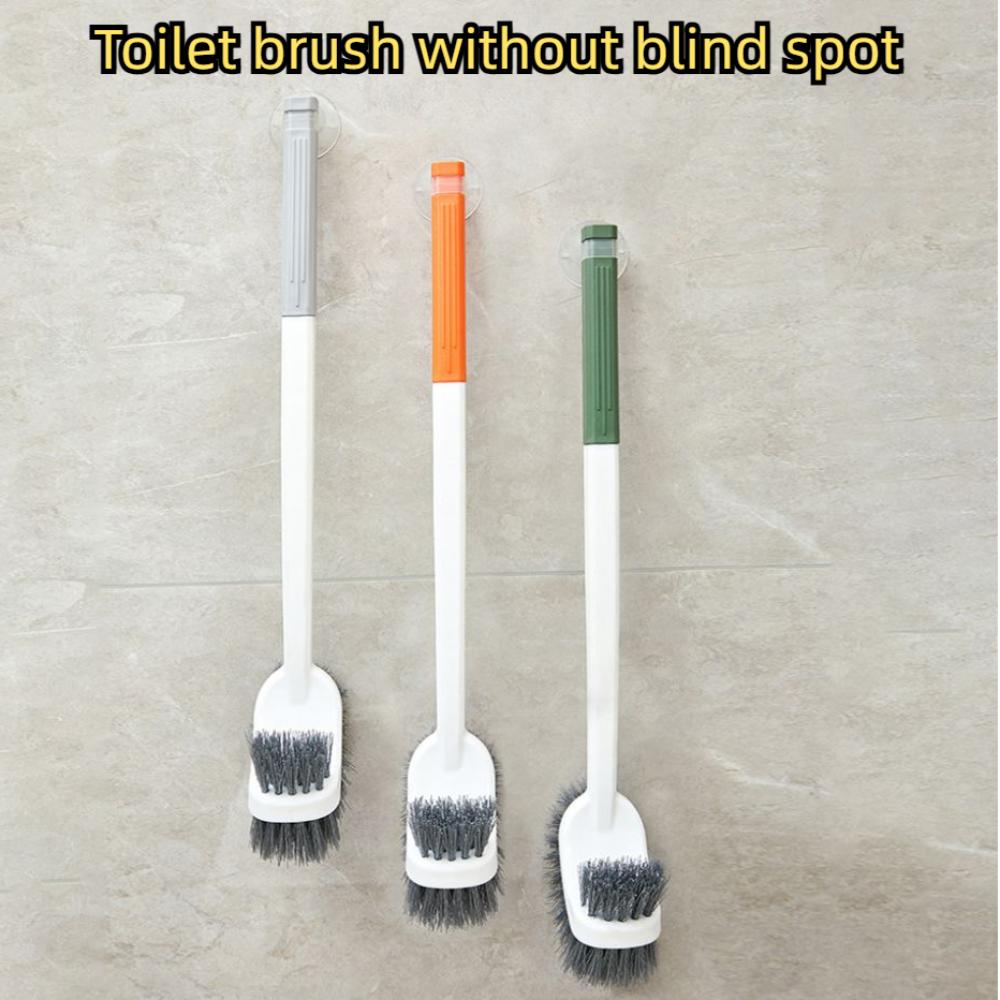Long Handled Toilet Brush Double-Sided Elbow Bathroom Brush New Squat Brush Cleaning Tool