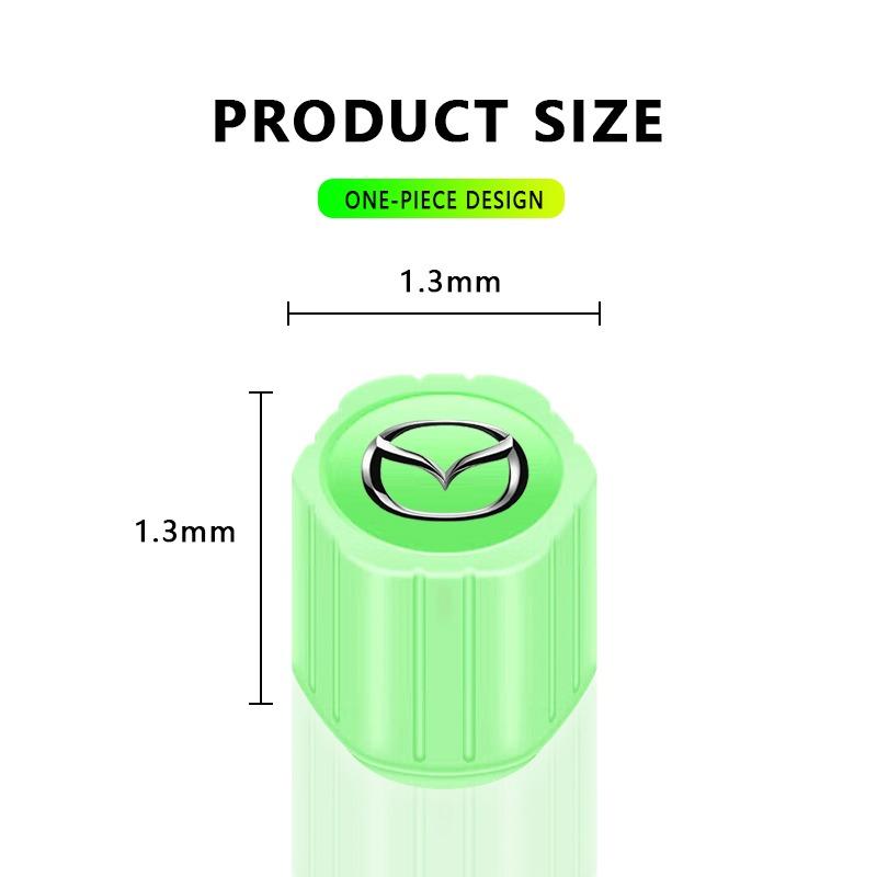 Luminous Car Tire Valve Caps Fluorescent Motorcycle Wheel Tyre For Mazda 3 6 CX5 2 CX3 CX9 MX5 Axela Demio MS CX5 2 Axela Demio Atenza MS GJI GH BK MP