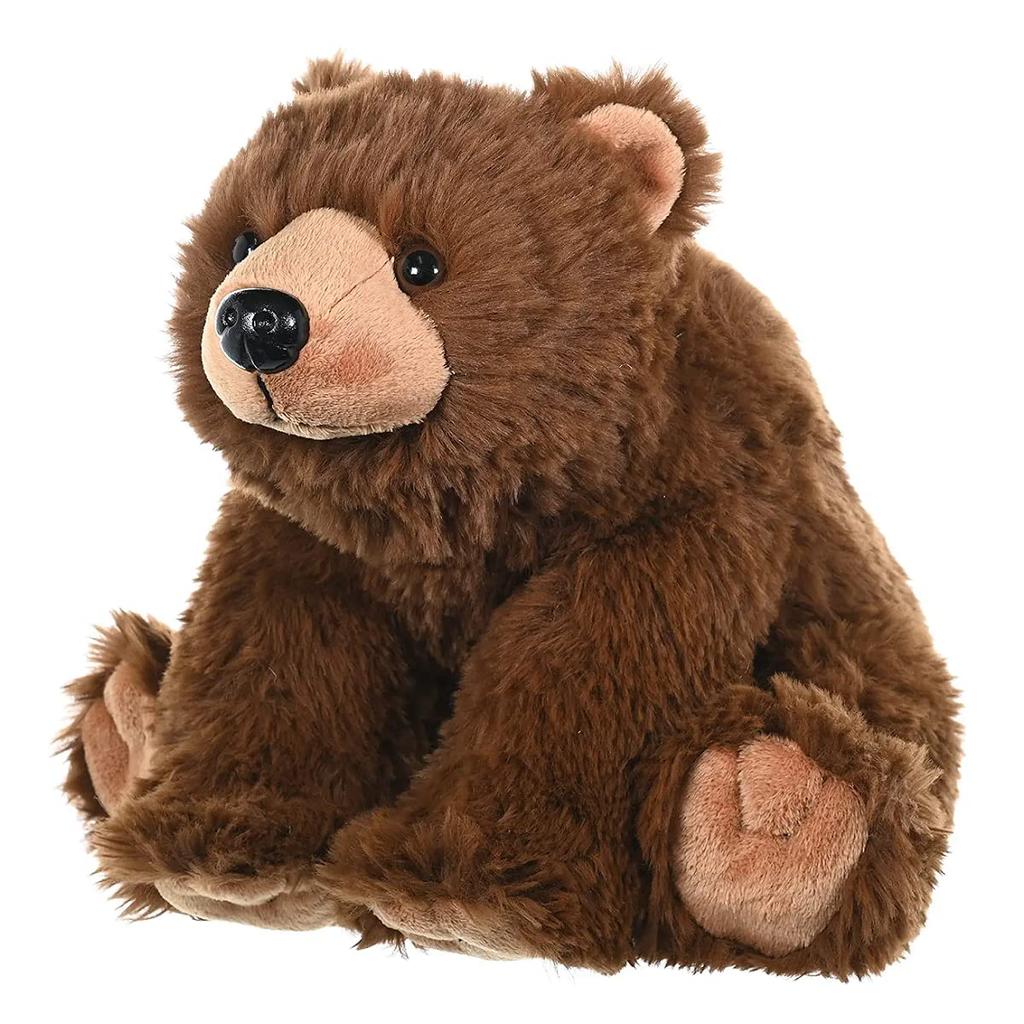 Wild Republic Brown Bear Plush Toy, Fluffy Wild Animal Figurine, W25 x D28 x H23cm, 10924