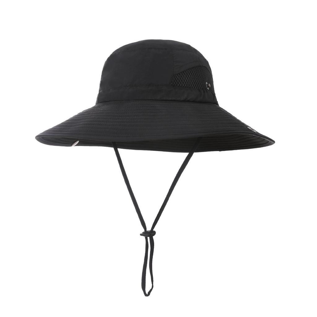 Outdoor bucket hat large brim fishing hiking hat summer sun protection hat men's and women's quick-drying UV protection sun hat