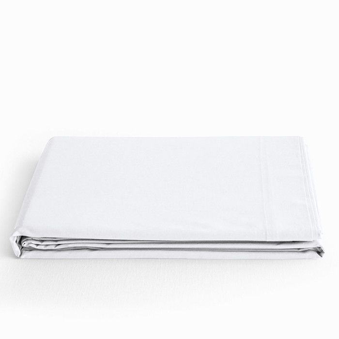 Drap plat "Prémium" pour lit 1 place &amp; 2 places - Prémium Neige - 240 x 300 cm pour lit 2 places
