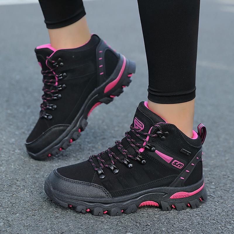 Women's shoes large size outdoor shoes high-top shoes wear-resistant shoes mountaineering shoes sports shoes climbing shoes physical training shoes