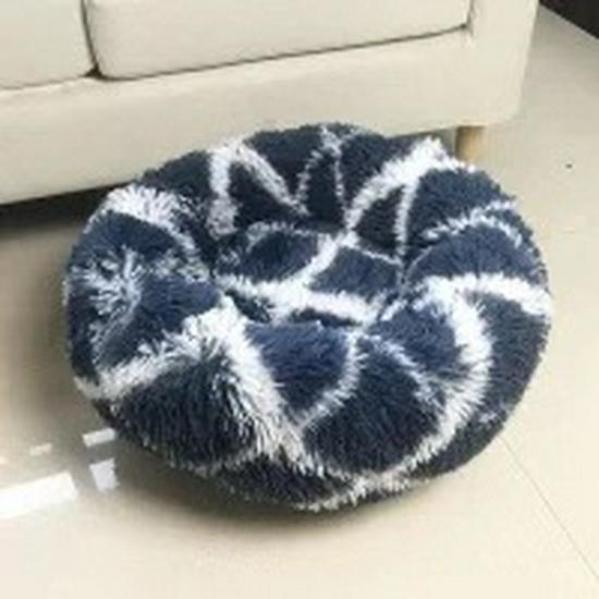 Round Plush Pet Bed: Cozy Dog & Cat Nest for Autumn/Winter