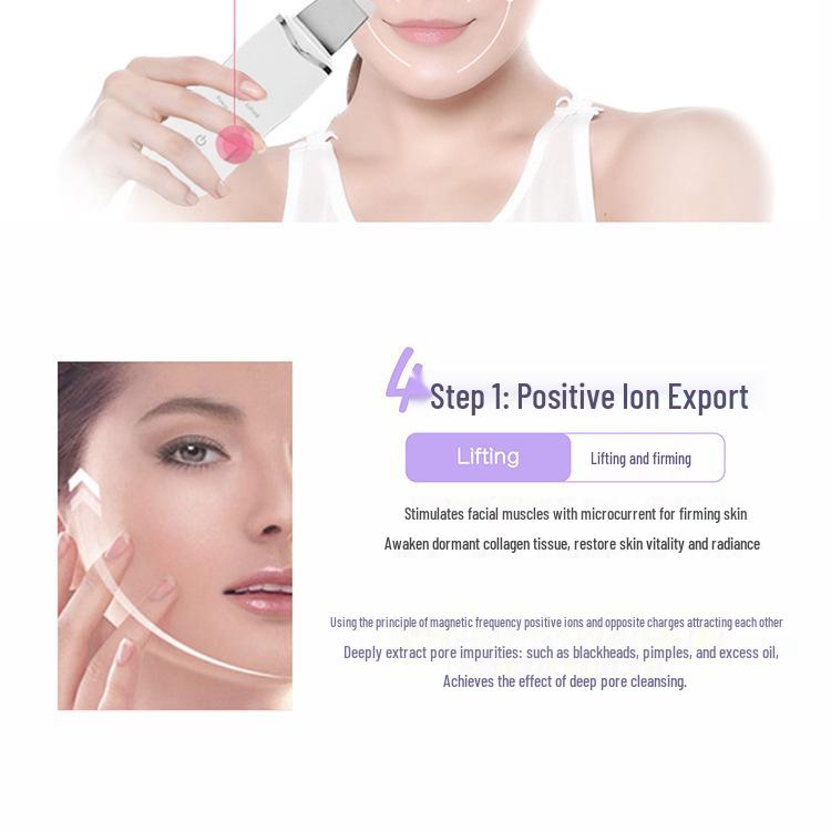 Ultrasonic Skin Scrubber: Exfoliator & Blackhead Remover Tool for Home & Salon Use
