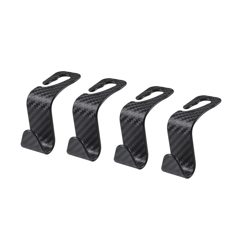 4Pcs Car Seat Back Hook Hanger Storage Box With Hook Bag Car Headrest Hanger Hook Storage For Phone Handbag Purse Bags Clothes