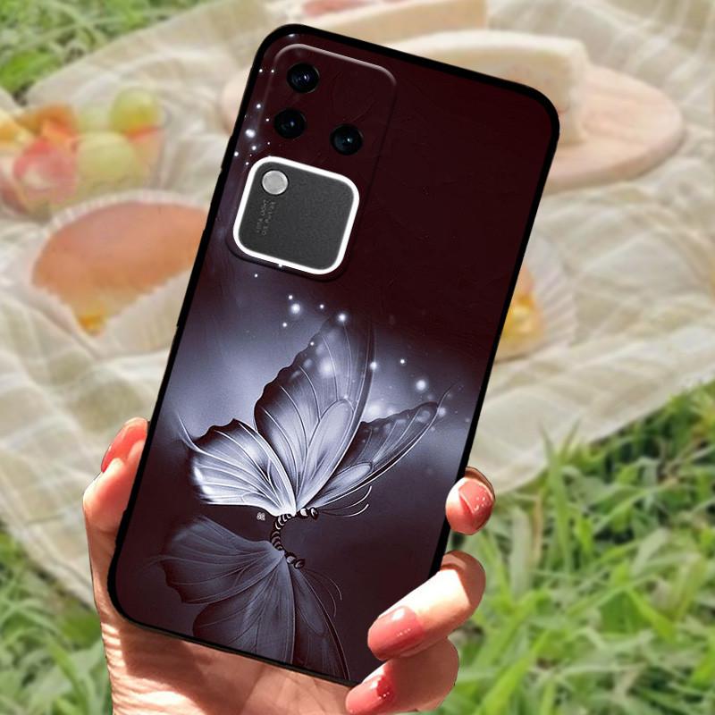 For Vivo V30 Pro Case For Vivo V30 Lite Shockproof Silicone Soft Marble Black Bumper Funda Coque for Vivo V30 V2318 Phone Shell