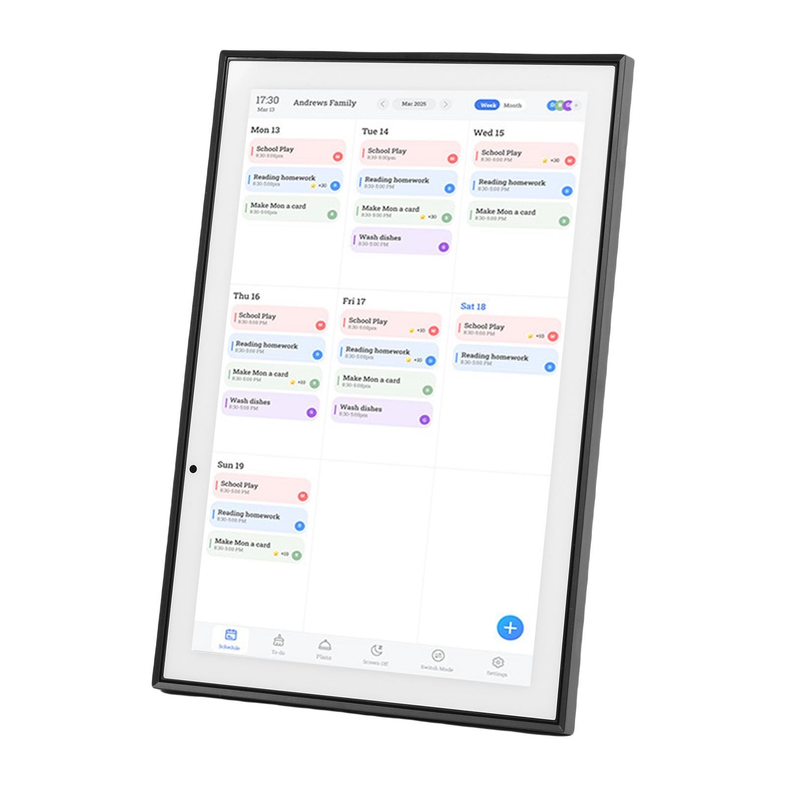 

10.1 Inch Digital Calendar HD Smart Family Planner with Chore Chart Meal Planner Star Points Photo F e