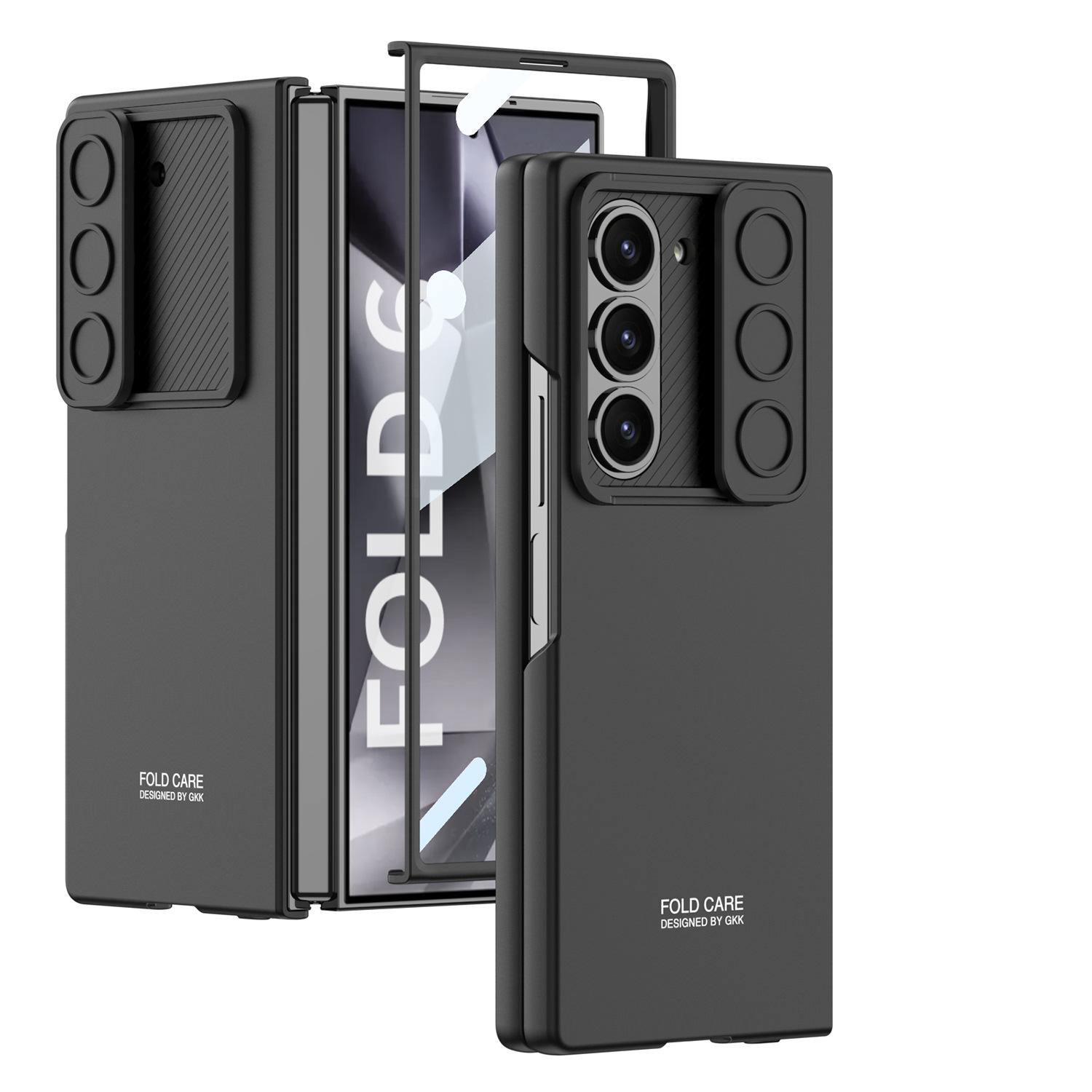 

Чехол для мобильного телефона Samsung Z Fold6 с выдвижным окошком, однотонный матовый изысканный чехол с отверстием для объектива, полностью закрывающий Fold6 SM-Fold6