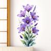 Self-adhesive Floral Wall Stickers Peony Bright Orange Flowers for Fridge Wall Home Decor