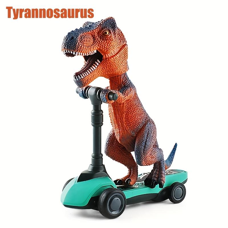 Trottinette à pédales dinosaure jouet mini voiture à rétrofriction vélo à impulsion au doigt jouet pour garçons 3 ans et plus coffret cadeau dinosaure pour enfants cadeau pour fête d'anniversaire d'enfants Noël