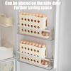 Egg Holder for Fridge Auto Rolling Eggs Dispenser Space-Saving 4-Tier Egg Organizer Holds 30 Eggs for Refrigerator Kitchen Countertop Storage