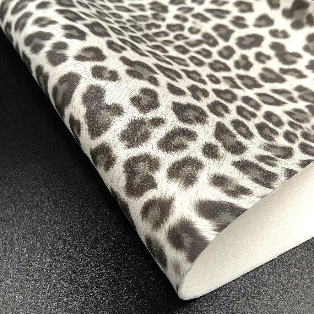 Glitter Shiny Sparkle Leopard Print Fabric PU Leather Waterproof DIY Sewing Bows Craft A4/A5 Sheets