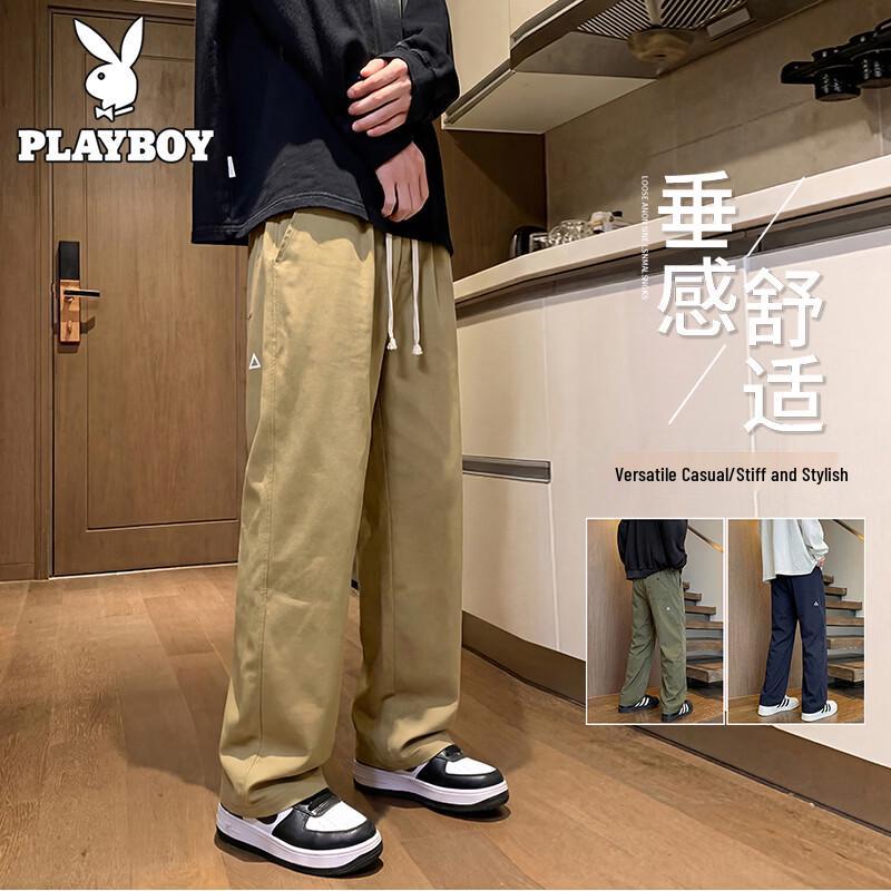 PLAYBOY Men s Loose Straight Leg Cargo Pants XL