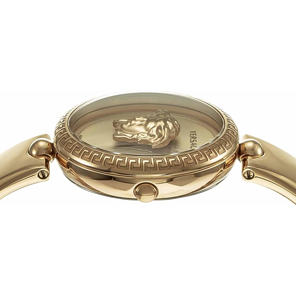 Versace Palazzo Empire VECQ00618 Women's Watch Yellow Gold Dial Stainless Steel Quartz Sapphire Glass