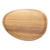 Stevig Hout Houten Dienblad Glad Gepolijst Houttextuur Serveerblad Praktisch Onregelmatige Vorm Voedselplateau Eettafel