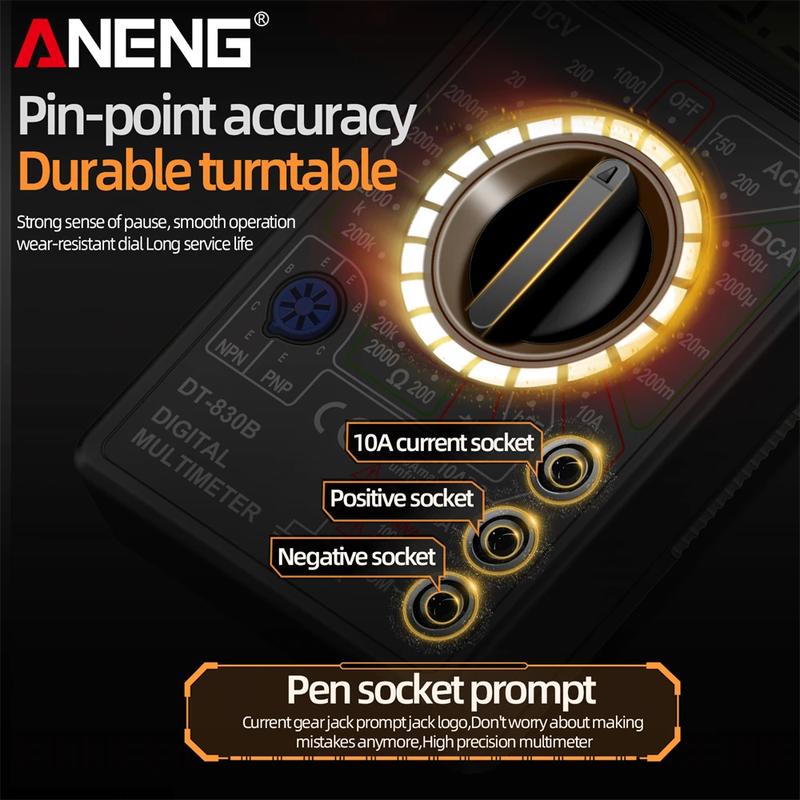 ANENG DT830B Digital Multimeter + BT167 Battery Tester Combo 1999 Counts AC DC Voltage Current Resistance Tester Tool Set