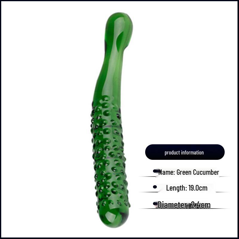Seven-Color Crystal Glass Cucumber Dildo for Female Simulation and Erotic Insertion