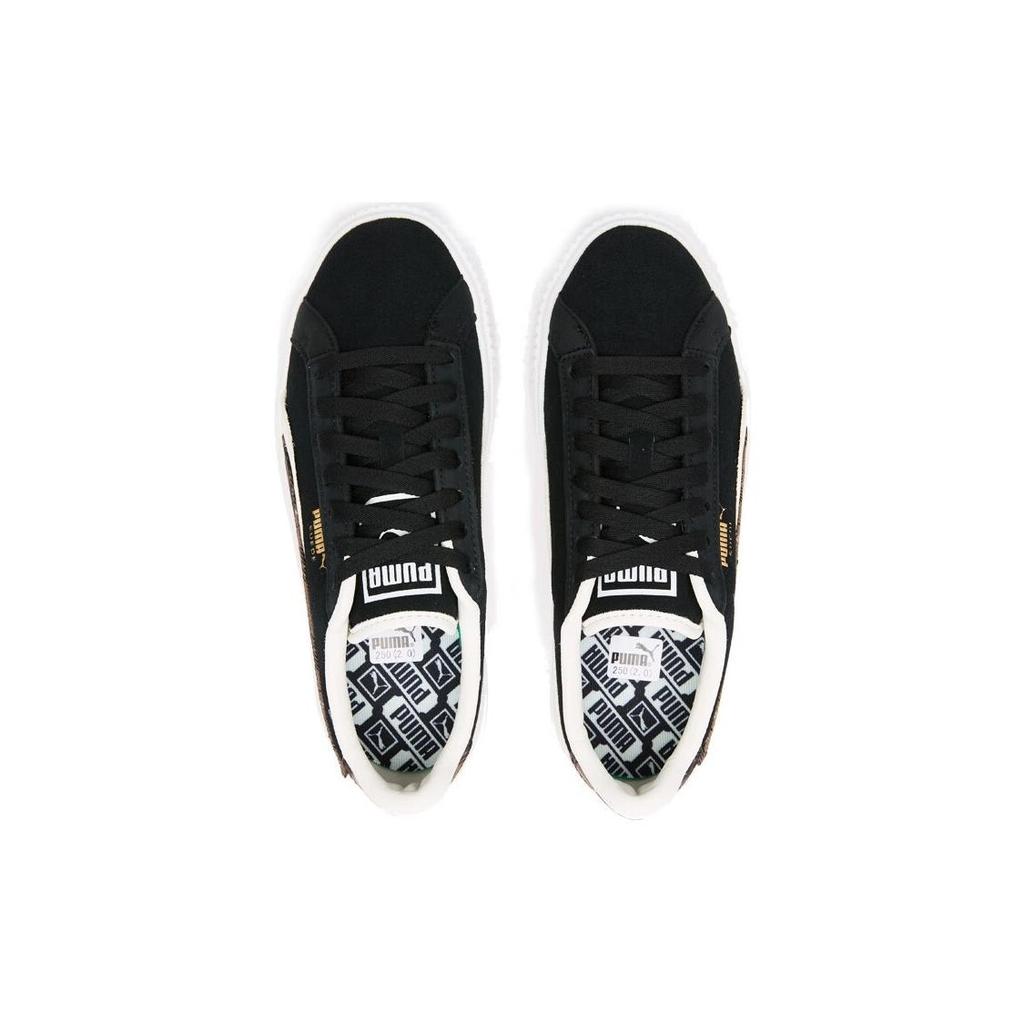 (WMNS) PUMA Suede Plat Form Plaid 'Black' Women's 395228-01