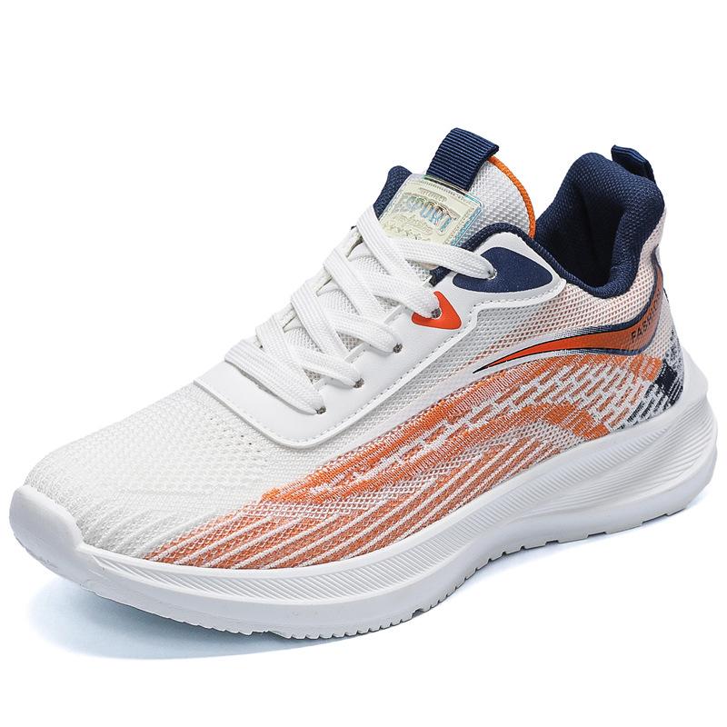 Men's Fly-woven Sports Shoes Men's 2025 Summer New Versatile Breathable Casual Shoes Men's Soft-soled Lightweight Running Shoes