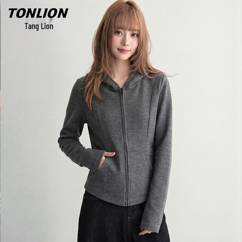 TonLion Women's Hooded Faux Cashmere Cardigan Jacket