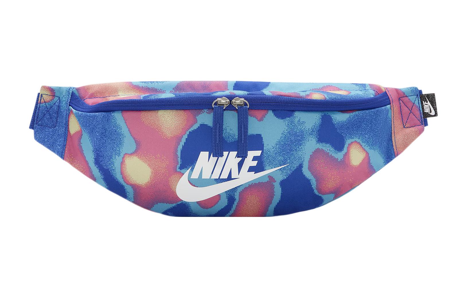 Nike Women's Blue/White Fabric Crossbody Bag, Fanny Pack Medium Dr6250-405