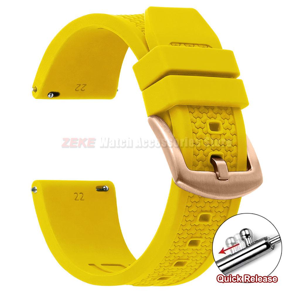 20/22/24mm for Rolex Rubber Strap for Omega Universal Men Silicone Watch Band for Seiko Quick Release Sport Waterproof Wristband