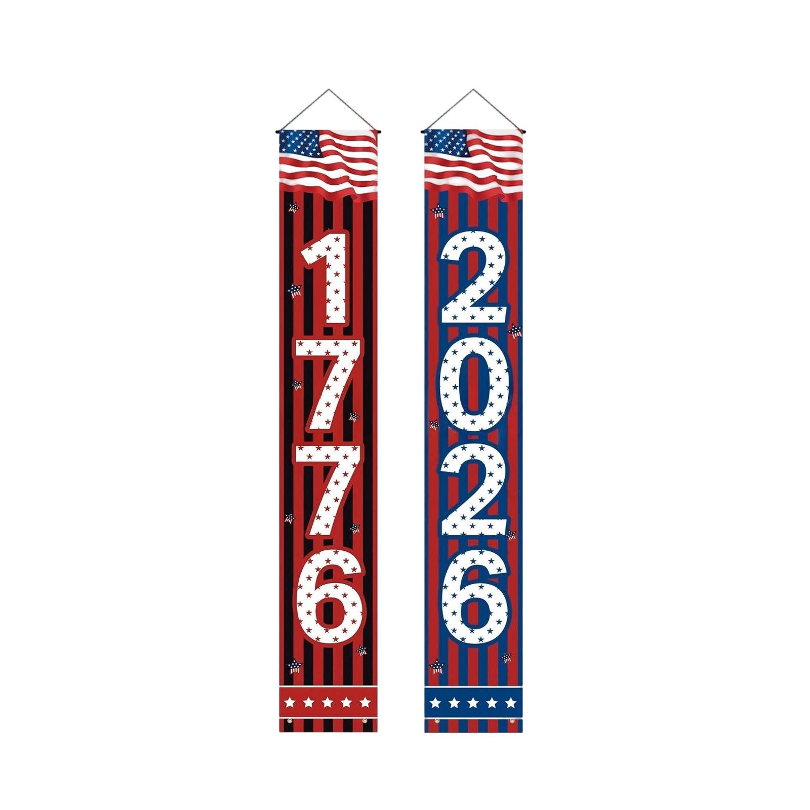 

Independence Day Celebration Party Decorations Door Couplets, Suitable For Family Gatherings And Party. One Size