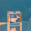 3D Engraved Crystal Cube Cloud Heart Whale Pattern Transparent Square Crystal Ornament For Desktop Home Decoration Gifts
