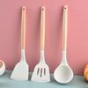 Solid Wood Handle Silicone Kitchen Spatula