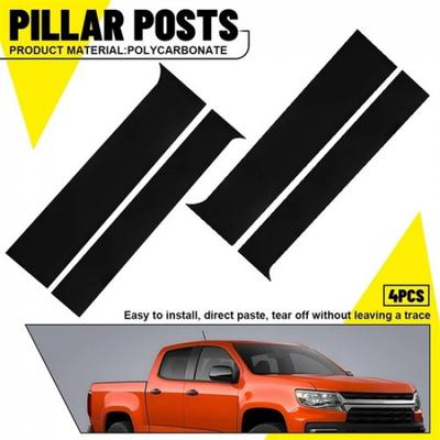 4PCS Pillar Posts Black Door Trim Cover For Chevy Colorado GMC Canyon 2015-