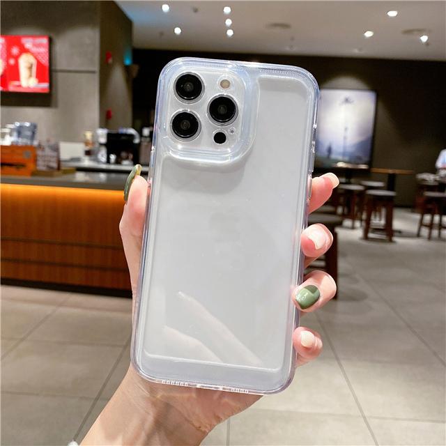 

Роскошный прозрачный чехол для телефона с квадратной рамкой для iPhone 11 12 13 14 Pro Max X XR XS, жесткий акриловый корпус на 14 Plus, противоударный чехол For iPhone 13