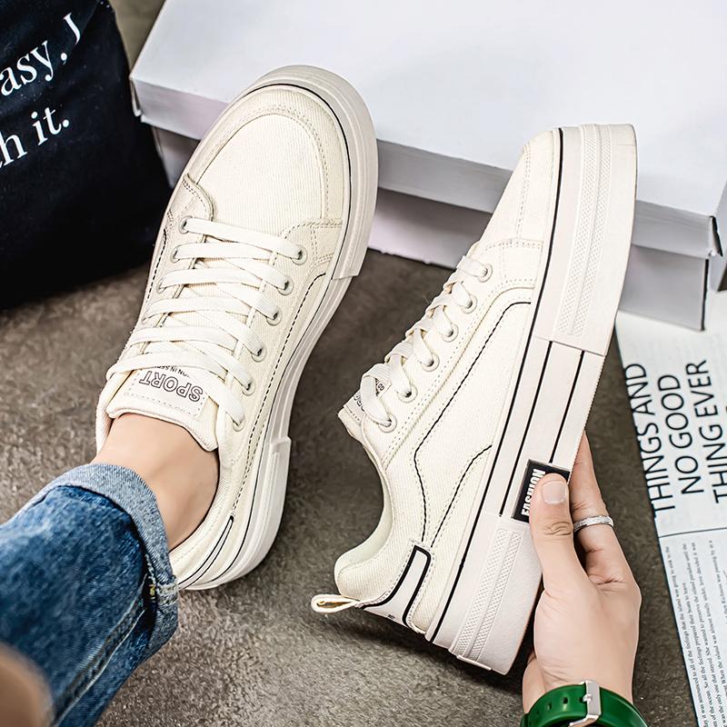 Men’s Blue Sports Shoes Casual Canvas Shoes Street Style Running Sneakers Students Over Sized Black Skateboard Shoes