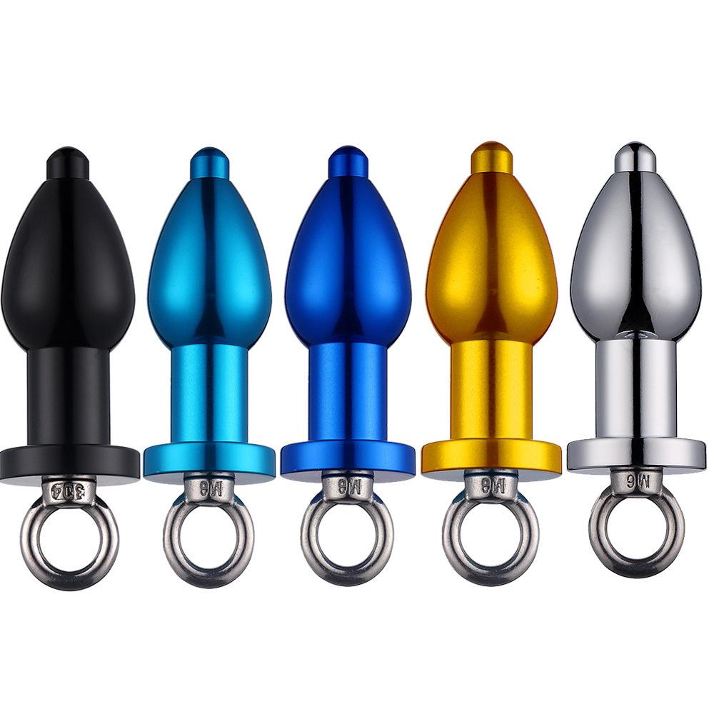 A535 Adult Supplies Enema Butt Plug Back Court Flusher Hollow Butt Plug Butt Plug Dual-Use Stainless Steel Butt Plug Pull Ring Detachable