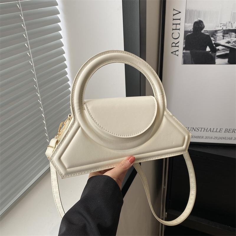 Women's New Bags, Fashionable Leather Commuting Bag, Stylish and Cool Design, Versatile Single Shoulder Crossbody Handbag