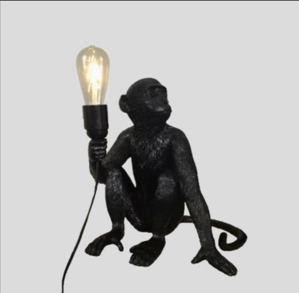Industrial Style Monkey Lamp: Creative Hemp Rope Pendant for Restaurant, Kids' Room, or Store Display