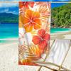 Ocean Wave & Seashell Beach Towel, 3D Style Blue Ocean Waves with Starfish and Colorful Seashells Towel