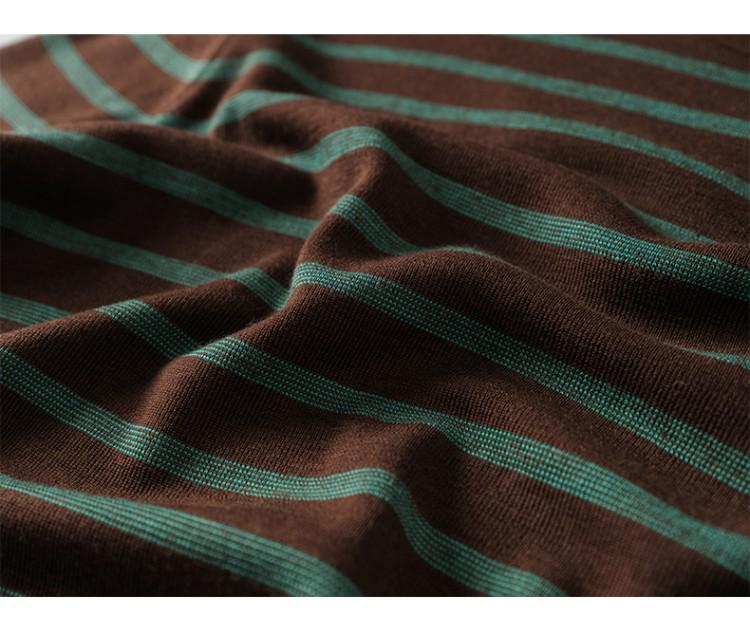 Elegant Striped Merino Wool Sweater - Spring/Autumn 2026 Women's Thin Knitwear