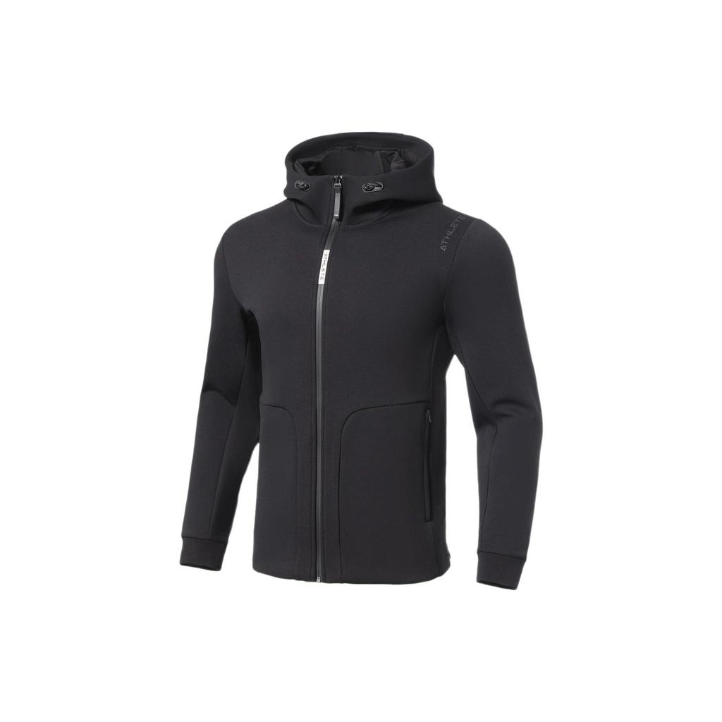 Li Ning Fitness Series Sweatshirts Men's Black Hooded Moderate Regular AWDS093-1