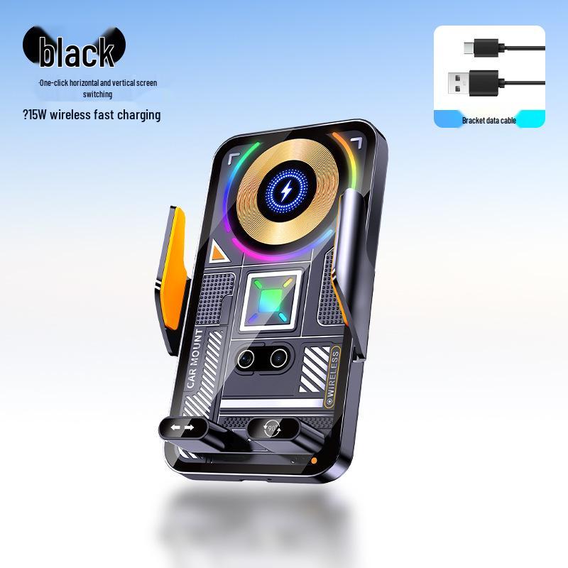 Smart Wireless Car Charger and Phone Holder with Rotating Vertical/Horizontal Screen