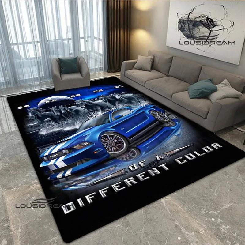 3D M-Mustang car logo printed carpet kitchen mats Non -slip carpet outdoor carpets area rug bedroom decor birthday gift