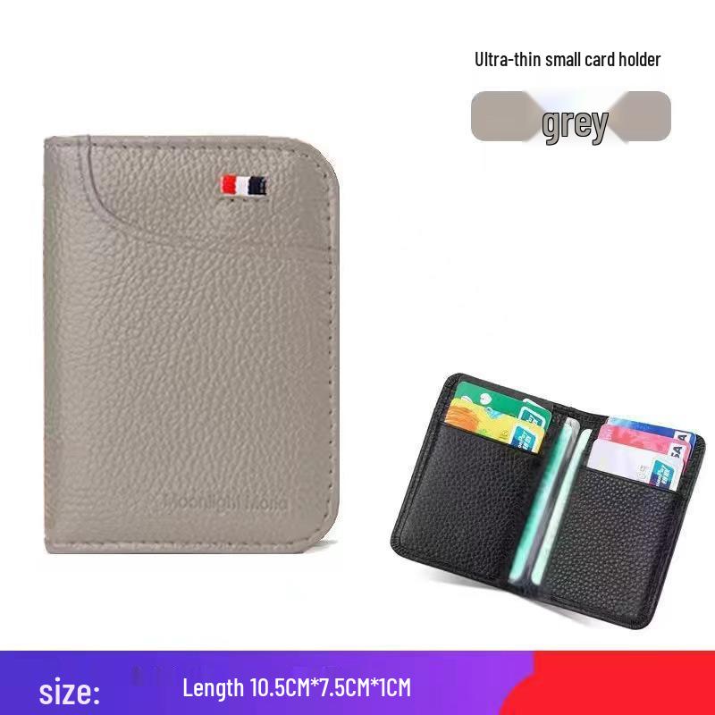 Luxuriöser Kartenhalter aus echtem Leder für Damen & Herren: Schlankes, strukturiertes und hochwertiges Design