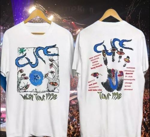 90s Retro The Cure Band T-Shirt, Classic Retro Concert Style Pure Cotton Couple Shirt Casual Streetwear for All Seasons