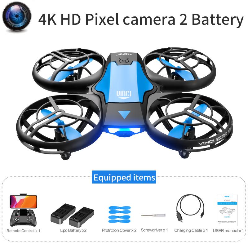 New V8 Mini Drone 4K Camera Profession HD Wide Angle Cam WiFi Fpv Quadcopter Height Keep Dron Helicopter Toys For Boys Gift