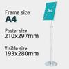 Lilang Double Pole A4 Floor Display Sign