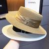 Seaside Outing Beach Hat Children 2025 New Summer Sunscreen Sun Hat Celebrity Style Advanced Sense Flat Top Straw Hat