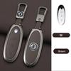 3 Buttons Zinc Alloy + Leather Car Key Case Cover Shell Skin Holder for 2024 Dongfeng NAMMI 01 New Energy Remote Key Protection