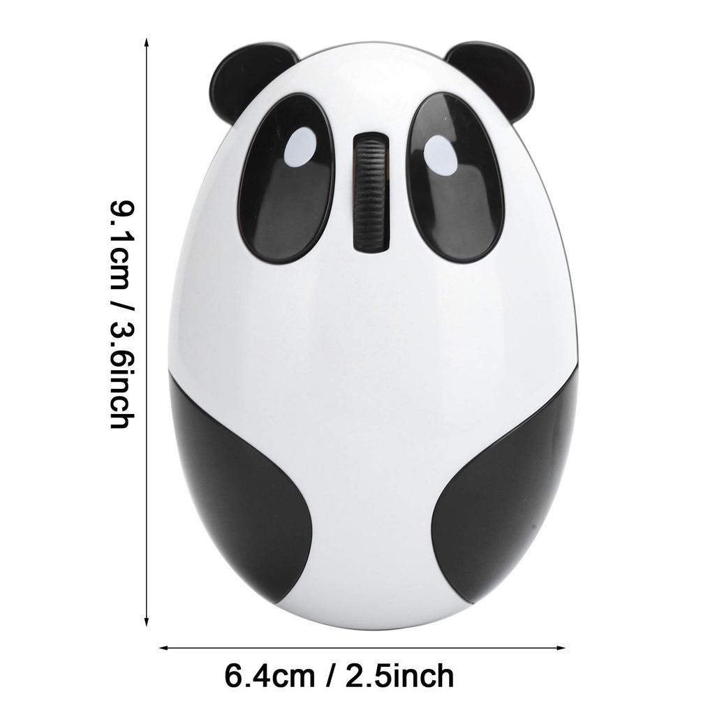 JGGLD Wireless Panda High Includes Receiver and USB Charging Cable Mouse, Compact, Quiet, 2.4GHz, 1200DPI, Design, Precision, Energy-Saving Mode,
